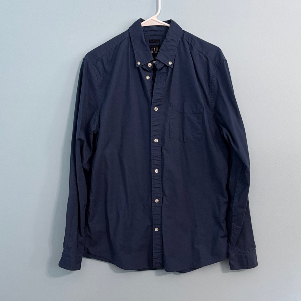 GAP Men's Dark Blue Casual Shirt